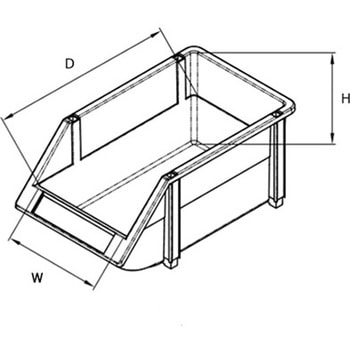 205x333x155mm パーツトレー(重ね置型・青/12個) - エスコ
