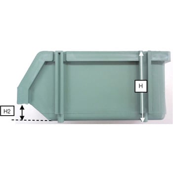 103x 95x 53mm パーツトレー(重ね置型・緑/100個) - エスコ