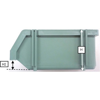 108x167x 75mm パーツトレー(重ね置型・緑/ 48個) エスコ