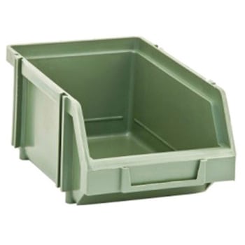 108x167 x75mm パーツトレー連結(重ね置型/緑) - エスコ