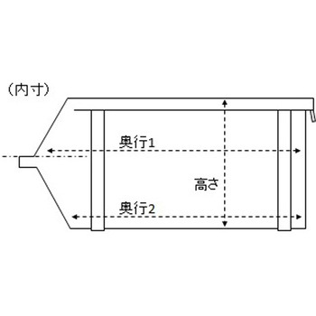 296x240x128mm パーツトレー連結(重ね置型/緑) エスコ