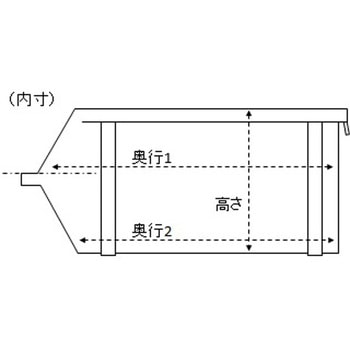 213x350x165mm パーツトレー連結(重ね置型/緑) エスコ