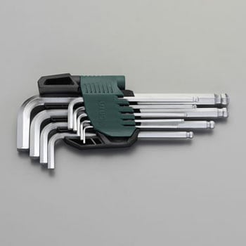 1.5-10mm 9本組[Ball Hexagon]キーレンチ エスコ