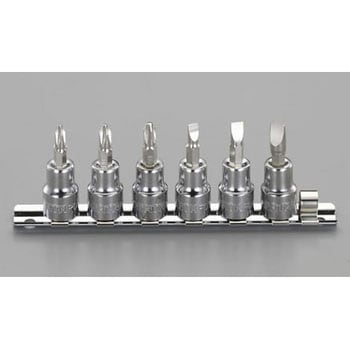 3/8"sq [+ -]ビットソケットセット エスコ