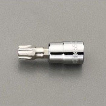 3/8"sqxT50 TORXビットソケット(イジリ止付) エスコ