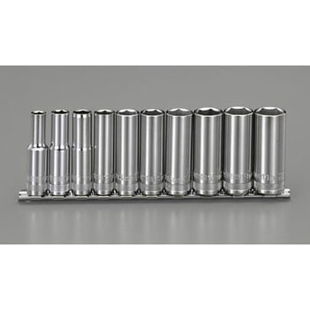 3/8"sq ディープソケットセット - エスコ