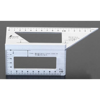 169x63x73mm 角材定規(アルミ製) エスコ
