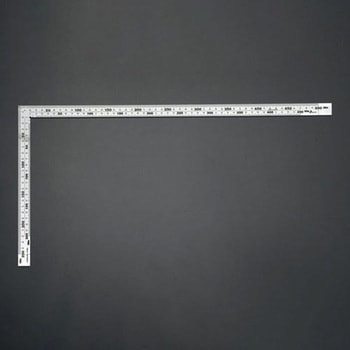 150x300mm 幅広シルバー曲尺 エスコ
