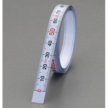 10mmx2.0m 粘着付・目盛テープ(スチール製) エスコ