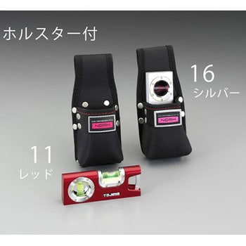 120mm マグネット付レベル(ホルダー付/レッド) エスコ