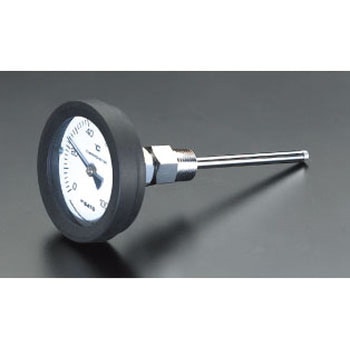 0-100℃/ 50mm バイメタル式温度計 エスコ