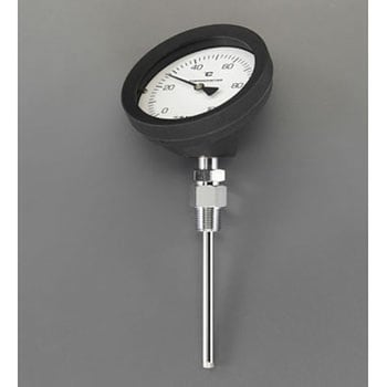 エスコ 0-100℃/100mm バイメタル式温度計-