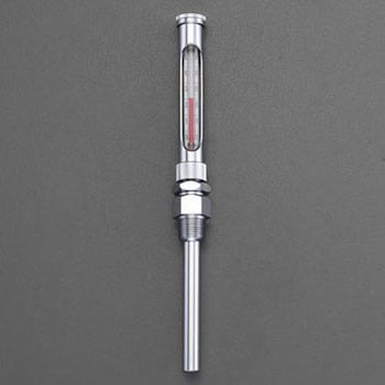 0- 50℃/100mm 温度計・丸型保護枠付(直型) エスコ