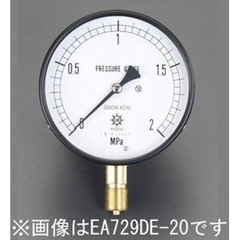 G 3/8"/100mm/0-0.6MPa 圧力計 エスコ