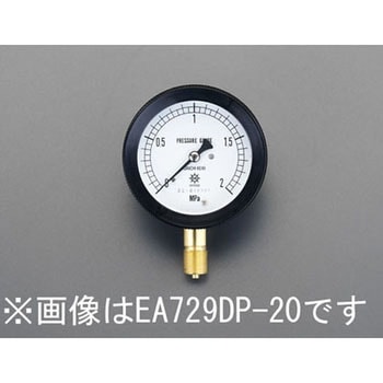 G 3/8"/100mm/0-1.6MPa 密閉型圧力計 エスコ