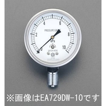 販売済み エスコ 75mm[0-2.0MPa](グリセリン入)圧力計 EA729GE-20