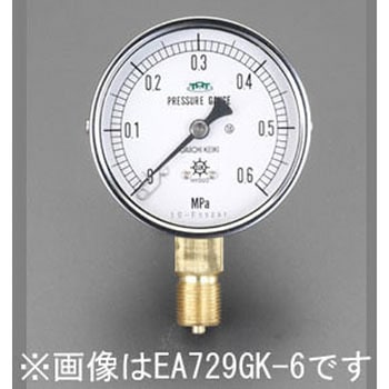 60mm/0-2.0MPa 圧力計(耐脈動圧形) - エスコ