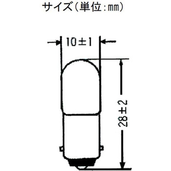 30V/1.0 W/9Sピン 小パネル球(10個) エスコ