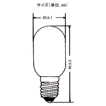 220V/ 10W/E12 中ナツメ球 エスコ