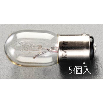 110V/5.0W/Wピン 中ナツメ球(5個) エスコ