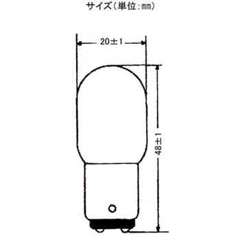 120V/5.0W/Wピン 中ナツメ球(5個) エスコ