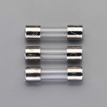 125Vx3.0A/5.2mm 管ヒューズ(セミタイムラグ型/3本) - エスコ