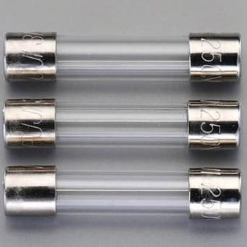 250Vx2.0A/Φ5.2mm 管ヒューズ(速断型/3本) エスコ