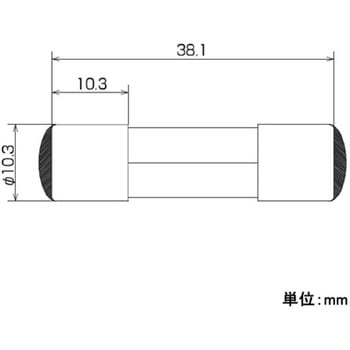 管ヒューズ(Φ10.3×38.1mm) エスコ