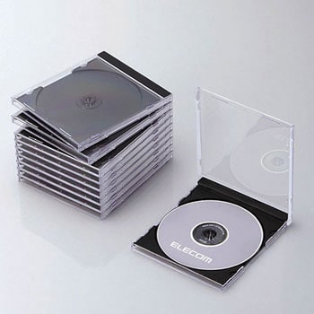 Cd Dvd用 プラスチックケース ブラック 10枚 エスコ Cd Dvdプラケース 通販モノタロウ Ea759gr 10a