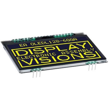 Electronic Assembly 2.9インチ AMOLED 有機EL ディスプレイ 黄 128 x 64 Electronic Assembly