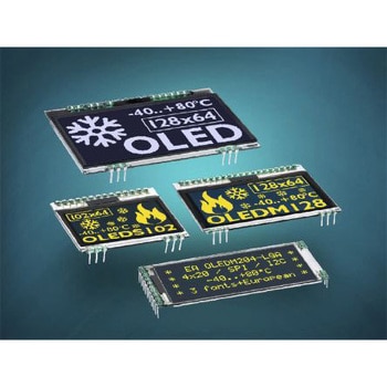 Electronic Assembly 2.9インチ AMOLED 有機EL ディスプレイ 黄 128 x 64 グラフィックス Electronic Assembly