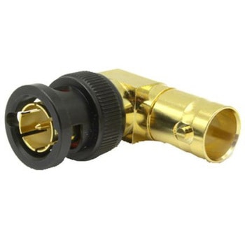 COAX Connectors 同軸アダプタ ライトアングル BNC ジャック - BNC - プラグ 金 - COAX Connectors