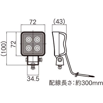 LSL-1011A  LED小型作業灯(正方形) JB(日本ボデーパーツ工業)