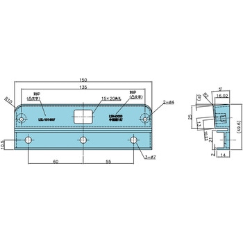 JB樹脂ナンバー枠用LSL-1014AV灯取付台 JB(日本ボデーパーツ工業)