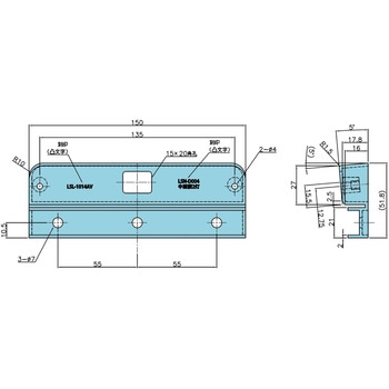 JB樹脂ナンバー枠用LSL-1014AV灯取付台 JB(日本ボデーパーツ工業)