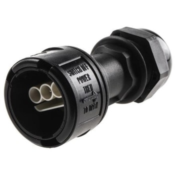 Elkay Electrical 電源インラインコネクタ 3極 16A 250 V ac/dc メス Elkay Electrical