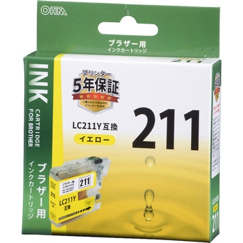 互換インク Brother対応  B211B オーム電機