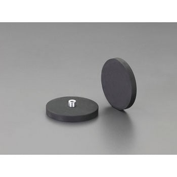 Φ66x8.5mm強力マグネット(ネジ穴付・ラバーコート/2個 エスコ