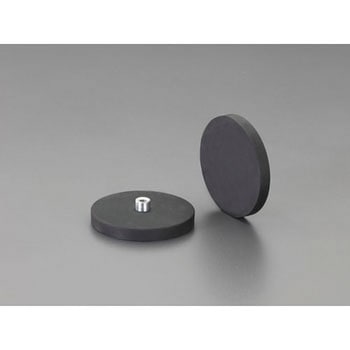 Φ88x8.5mm強力マグネット(ネジ穴付・ラバーコート/2個 エスコ