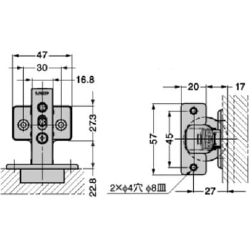 360-D26-9T オリンピア スライド丁番360 1個 スガツネ(LAMP) 【通販