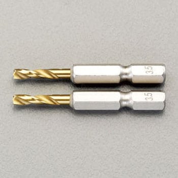 2.0x 51mm ドリルビット(1/4"六角軸・2本) - エスコ