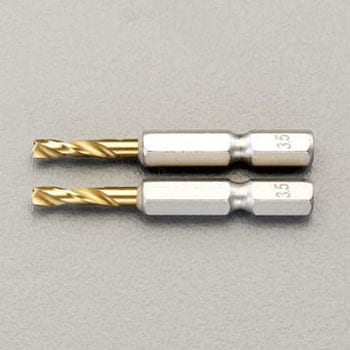 4.0x 57mm ドリルビット(1/4"六角軸・2本) エスコ
