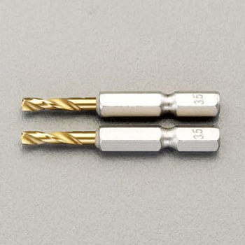 5.0x 57mm ドリルビット(1/4"六角軸・2本) エスコ