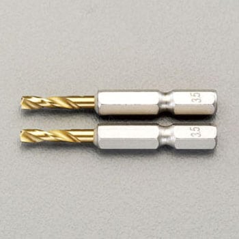 6.0x 65mm ドリルビット(1/4"六角軸・2本) - エスコ