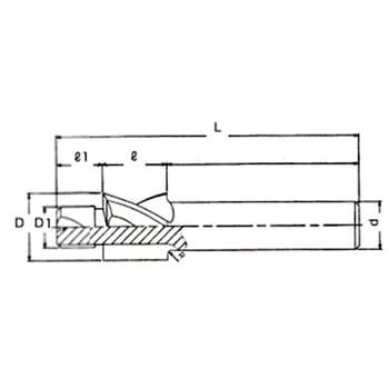 12.3x 85mm 沈めフライス(六角穴付ボールト用) エスコ