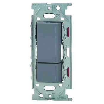 神保電器　NKシリーズ配線器具 3路ガイド・チェックランプ付きスイッチシングルセット 0.5A 125V ソリッドグレー　NKW01013SG ※受注生産品 神保電器 ＮＫシリーズ配線器具 ３路ガイドランプ付きスイッチ（上段