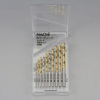2.0-6.0mm ドリルセット(10本組/TiN-HSS) エスコ