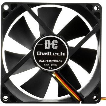 2ボールベアリングケース用ファン 9cm25mm厚 2200rpm OWLTECH(オウルテック)