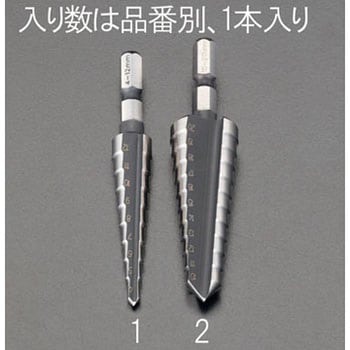 4-12mm ステップドリル(1/4"六角軸・HSS) エスコ