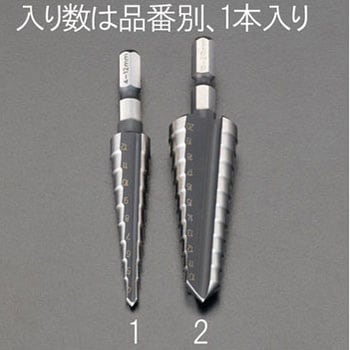 10-20mm ステップドリル(1/4"六角軸・HSS) エスコ